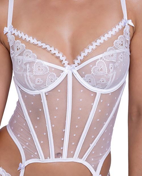 Roma Confidential Forever Yours Embroidered Bustier & Thong
