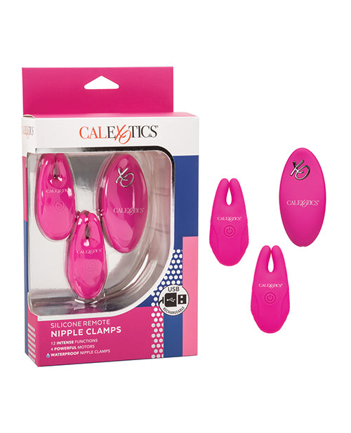 Remote Controlled Vibes Silicone Nipple Clamps With Remote