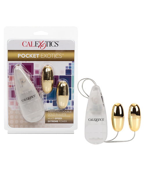 Pocket Exotics Vibrating Double Gold Bullets - Wicked Sensations