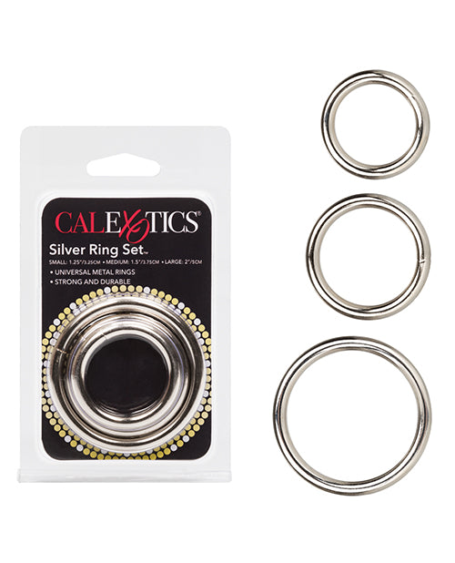 Cal Exotics Silver Cock Ring Set - Wicked Sensations