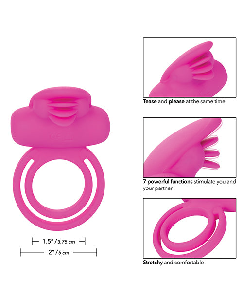 Couple's Enhancers Silicone Rechargeable Dual Clit Flicker Enhancer