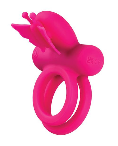 Couple's Enhancers Silicone Rechargeable Butterfly Dual Ring