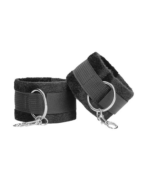 Ouch! Black and White Velcro Hand/Ankle Cuffs