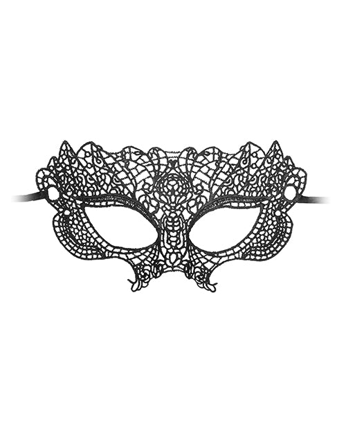Ouch! Black and White Lace Eye Mask-Princess Black