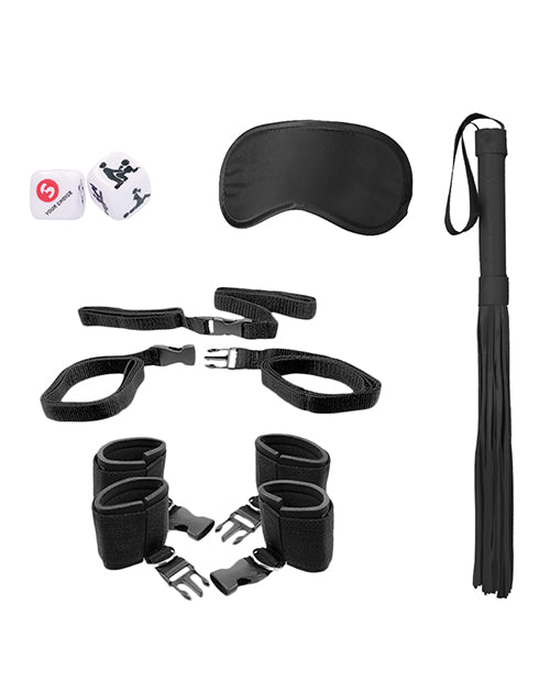Ouch! Black and White Bed Post Bindings Restraint Kit