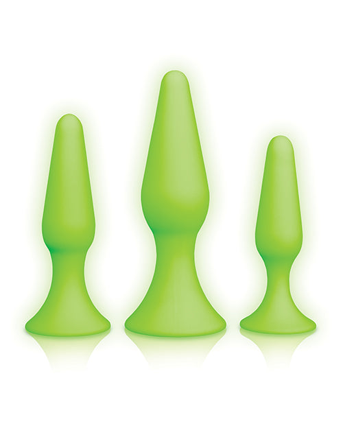 Ouch! Glow in the Dark Silicone Plug Set