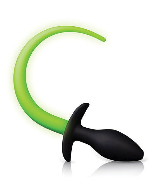 Ouch! Glow in the Dark Silicone Puppy Tail Plug