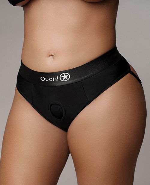 Ouch! Vibrating Strap On Thong With Removable Rear Straps