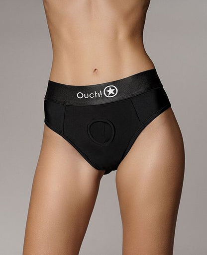 Ouch! Vibrating Strap On Thong With Removable Rear Straps