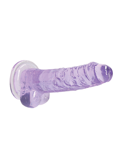 RealRock Crystal Clear 7 Inch Dildo With Balls