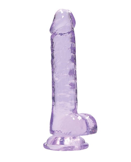 RealRock Crystal Clear 7 Inch Dildo With Balls