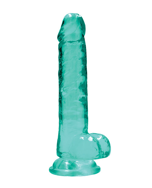 RealRock Crystal Clear 7 Inch Dildo With Balls