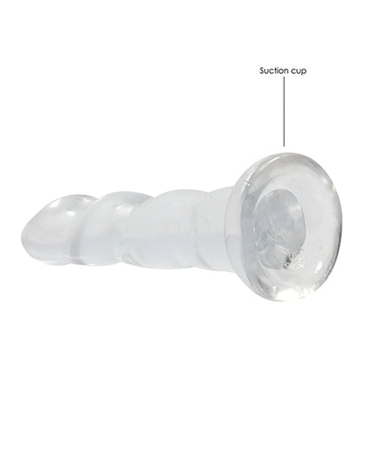 RealRock Crystal Clear 7 Inch Rippled Dildo