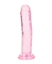 RealRock Crystal Clear 6 Inch Straight Dildo With Suction Cup