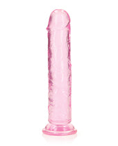 RealRock Crystal Clear 7 Inch Straight Dildo With Suction Cup
