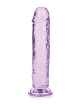 RealRock Crystal Clear 7 Inch Straight Dildo With Suction Cup