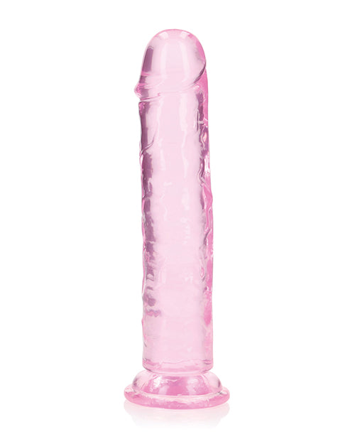 RealRock Crystal Clear 8 Inch Straight Dildo With Suction Cup