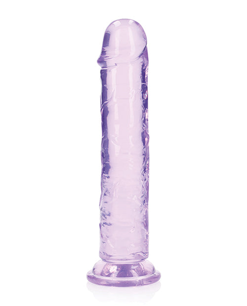 RealRock Crystal Clear 8 Inch Straight Dildo With Suction Cup