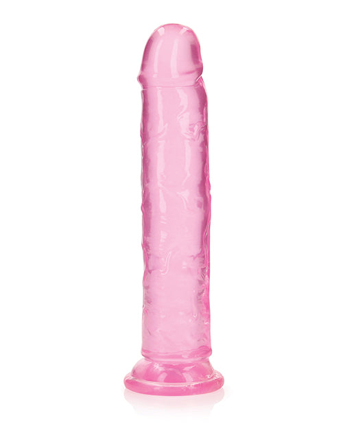 RealRock Crystal Clear 9 Inch Straight Dildo With Suction Cup