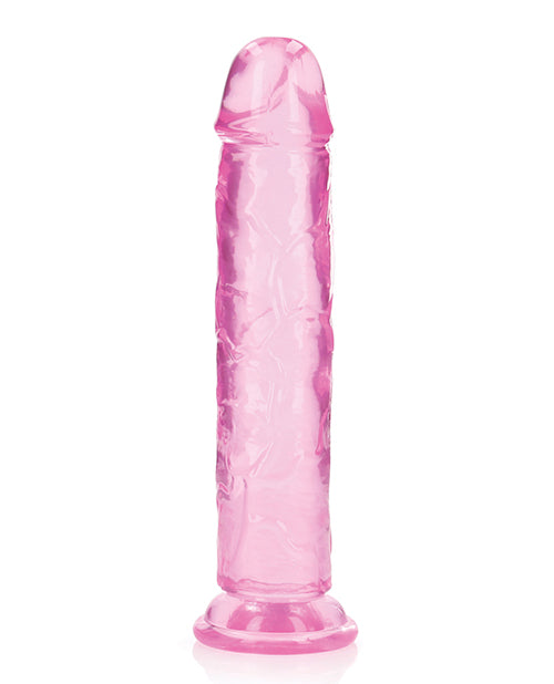 RealRock Crystal Clear 10 Inch Straight Dildo With Suction Cup