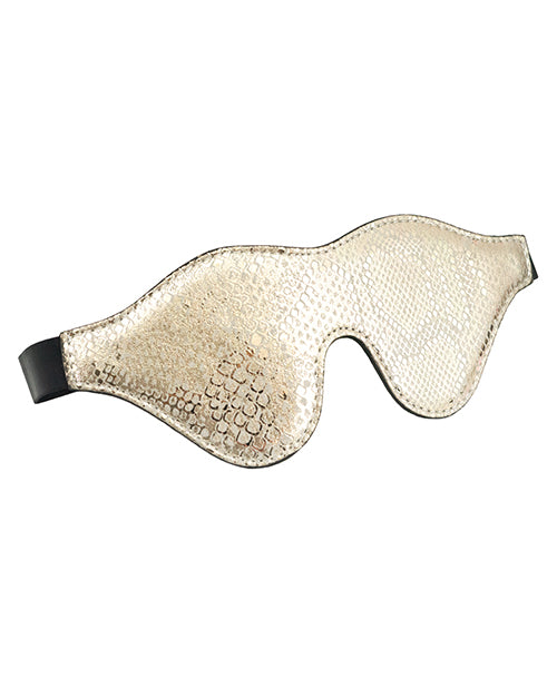 Leather Blindfold With Snakeskin Print - Wicked Sensations