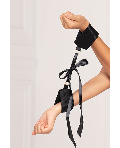 Satin Elastic Cuffs With Tie - Wicked Sensations