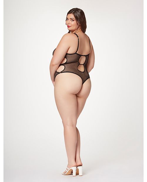 Seven Til Midnight Fishnet Strappy High Cut Leg Teddy