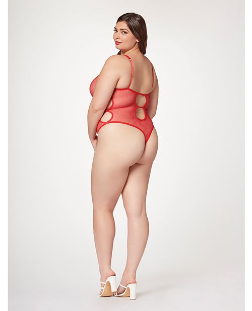 Seven Til Midnight Fishnet Strappy High Cut Leg Teddy