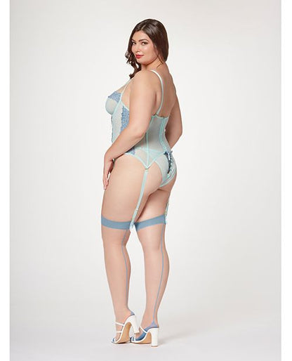 Seven Til Midnight Lace & Mesh Bustier Set