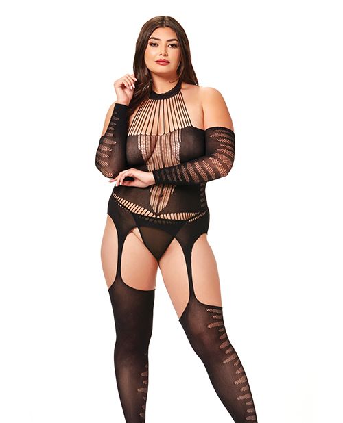 Seven Til Midnight Halter Body Stocking Jumpsuit