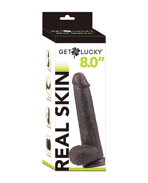 Get Lucky 8 Inch Real Skin Dildo