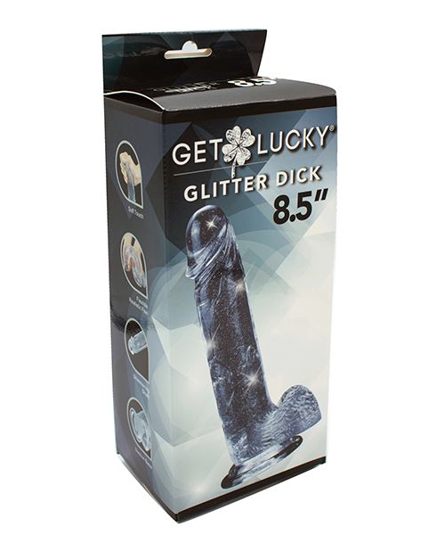 Get Lucky 8.5 Inch Real Skin Glitter Dick