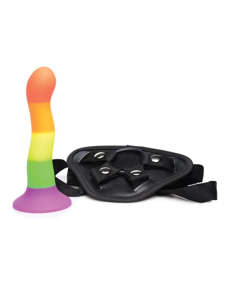 Strap U Proud Silicone Dildo With Harness