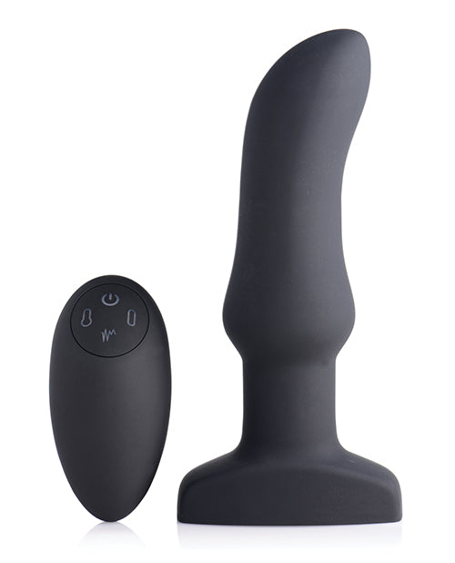 Swell 10X Inflatable and Vibrating Curved Silicone Anal Plug - Wicked Sensations