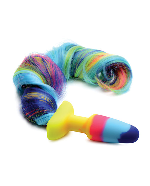 Tailz Rainbow Unicorn Tail Butt Plug - Wicked Sensations