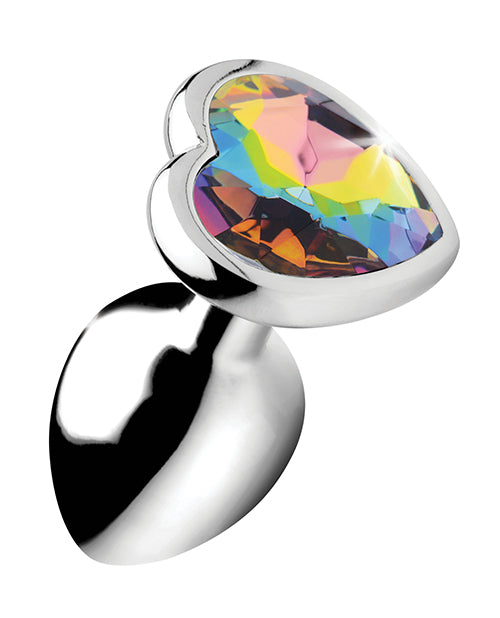 Booty Sparks Rainbow Prism Heart Butt Plug - Wicked Sensations