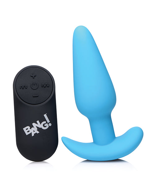 Bang! 21X Vibrating Silicone Butt Plug With Remote