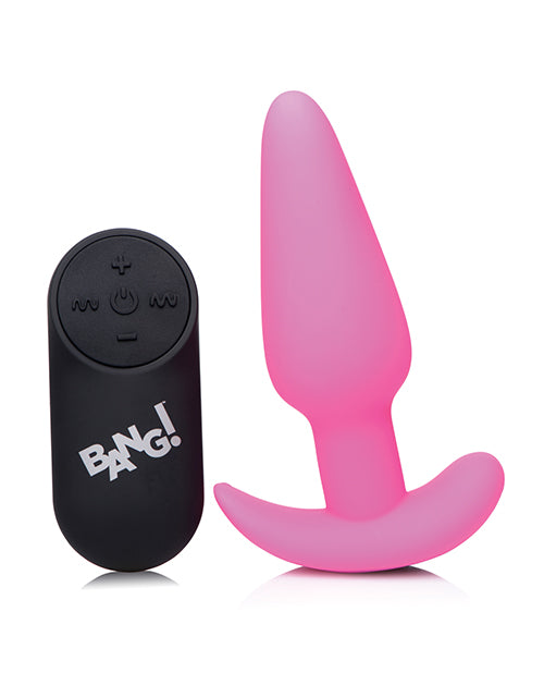 Bang! 21X Vibrating Silicone Butt Plug With Remote