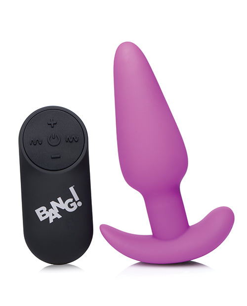 Bang! 21X Vibrating Silicone Butt Plug With Remote