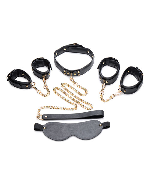 Master Series Golden Submission Black and Gold Bondage Kit - Wicked Sensations