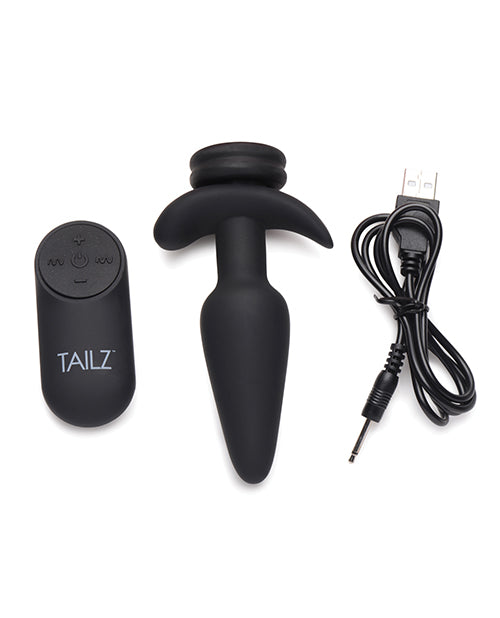 Tailz Snap-On! Interchangeable 10X Vibrating Silicone Anal Plug With Remote